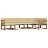 vidaXL Outdoor-Sofagarnitur 5 stk. Natur und Beige