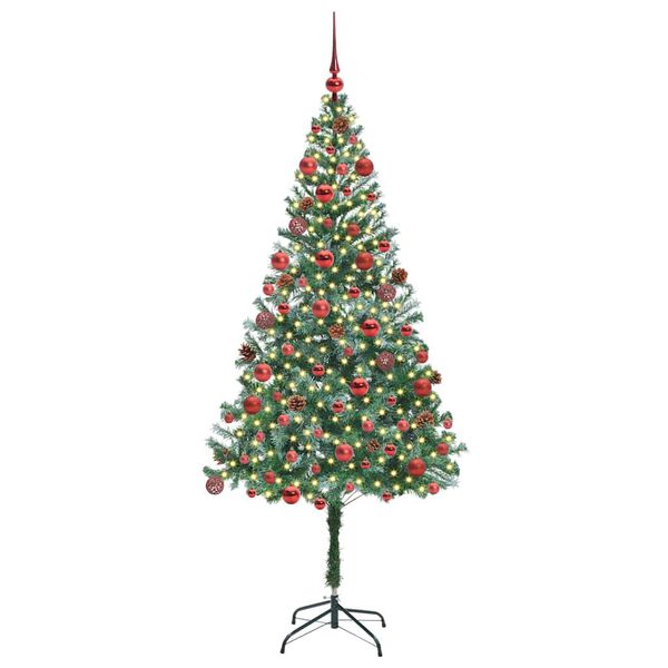 vidaXL K&uuml;nstlicher Weihnachtsbaum Gr&uuml;n 180 cm PVC und Stahl