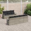 vidaXL Gartensofa-set 8 pcs Hellgrau und Dunkelgrau Poly-Rattan