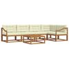 vidaXL Outdoor-Sofagarnitur mit Kissen 6 pcs Natur und Creme