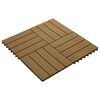 vidaXL Terrassenfliese 3D-Design 11 pcs Teak 30 x 30 cm WPC