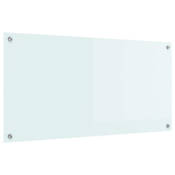 vidaXL K&uuml;chenr&uuml;ckwand Wei&szlig; 100 x 50 cm Geh&auml;rtetes Glas