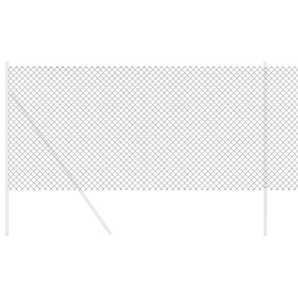 vidaXL Kettenzaun Grau 25 x 1,2 m Stahl