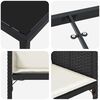 vidaXL Garten Essgruppe mit Kissen 9 pcs Schwarz Poly-Rattan