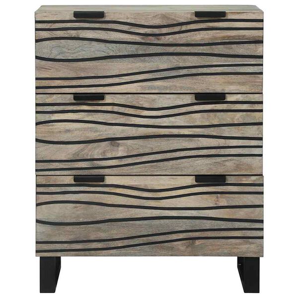 vidaXL Sideboard Wei&szlig; 60 x 33.5 x 75 cm Massivholz Mango