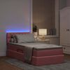 vidaXL Bett mit Stauraum und LED mit Matratze Rosa 90 x 200 cm Samt