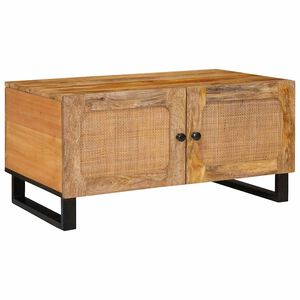 vidaXL Couchtisch Natur 80 x 50 x 40 cm Massivholz Mango