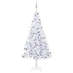 vidaXL K&uuml;nstlicher Weihnachtsbaum Beleuchtung Kugeln 210cm 910 Zweige