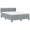 vidaXL Boxspringbett mit Matratze Hellgrau 200 x 160 cm Polyester