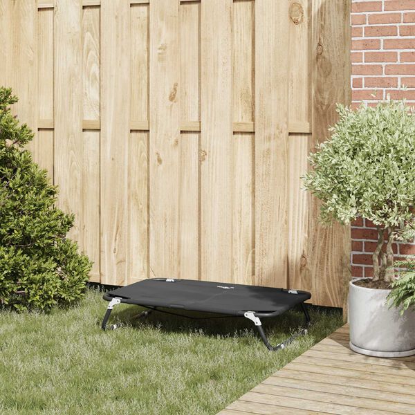 vidaXL Hundebett Schwarz 90 x 55 x 18 cm Stahl