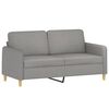 vidaXL 2-Sitzer-Sofa mit Kissen Hellgrau 140 cm Stoff
