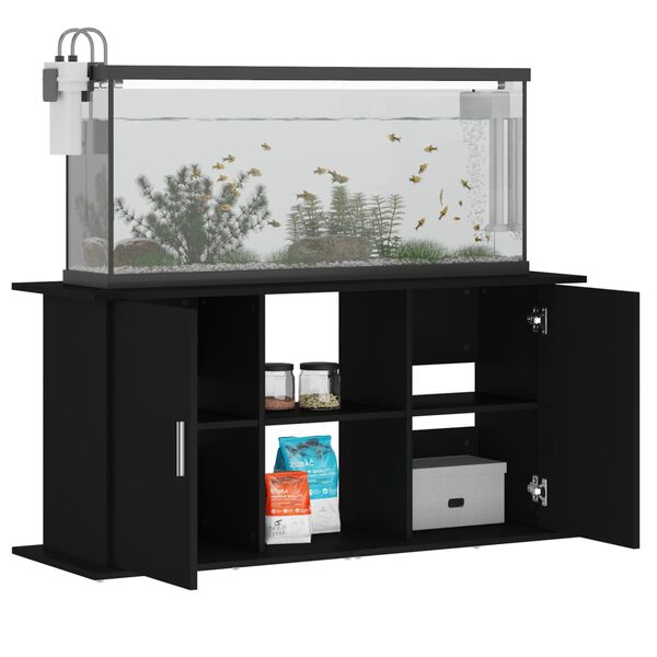 vidaXL Aquariumst&auml;nder Schwarz 121x41x58 cm Holzwerkstoff