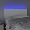 vidaXL LED Kopfteil Wei&szlig; 80x5x78/88 cm Kunstleder