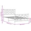 vidaXL Bettgestell mit Kopf- und Fu&szlig;teil Metall&nbsp;Wei&szlig; 100x190 cm