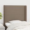 vidaXL Kopfteil mit Ohren Taupe 103x16x118/128 cm Stoff