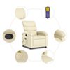 vidaXL Massagesessel mit Relaxfunktion, Kunstleder, Creme