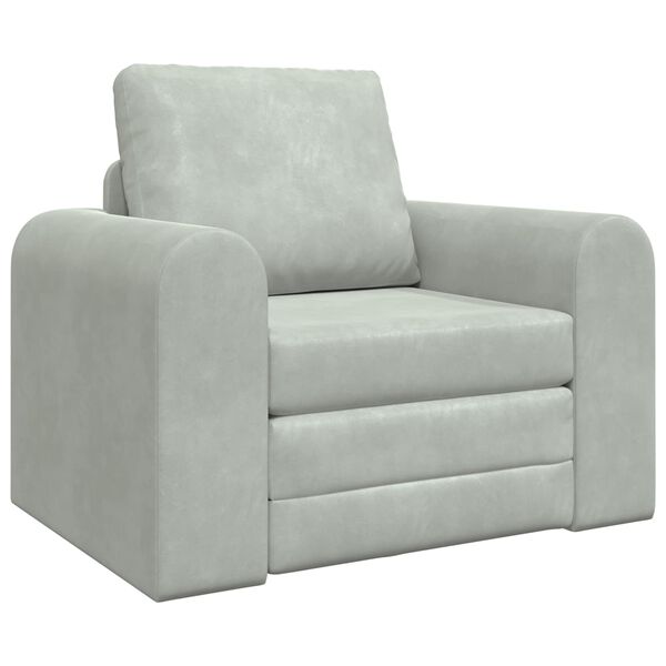 vidaXL Klappsofa Bett Hellgrau 98 x 71 x 83 cm Samt
