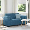 vidaXL Zweisitzer-Sofa Blau 120 cm Samt