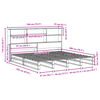 vidaXL Massivholzbett mit Regal ohne Matratze 180x200 cm Massivholz