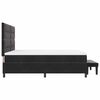 vidaXL Boxspringbett mit Matratze Schwarz 180 x 200 cm Samt