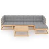 vidaXL 6-tlg. Garten-Lounge-Set mit Kissen Kiefer Massivholz