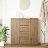 vidaXL Sideboard mit Schubladen Artisan-Eiche 100,5x35x98,5 cm