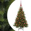 vidaXL K&uuml;nstlicher Weihnachtsbaum mit Weihnachtskugel 150 cm 150 LEDs