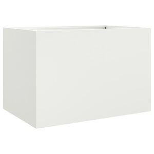 vidaXL Pflanzk&uuml;bel Wei&szlig; 62x47x46 cm Stahl
