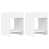 vidaXL Pflanzenst&auml;nder 2 pcs Wei&szlig; 30 x 30 x 40 cm Holzwerkstoff