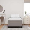 vidaXL Boxspringbett mit Matratze Taupe 90 x 190 cm Stoff