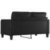 vidaXL 2-Sitzer-Sofa Schwarz 140 cm Kunstleder