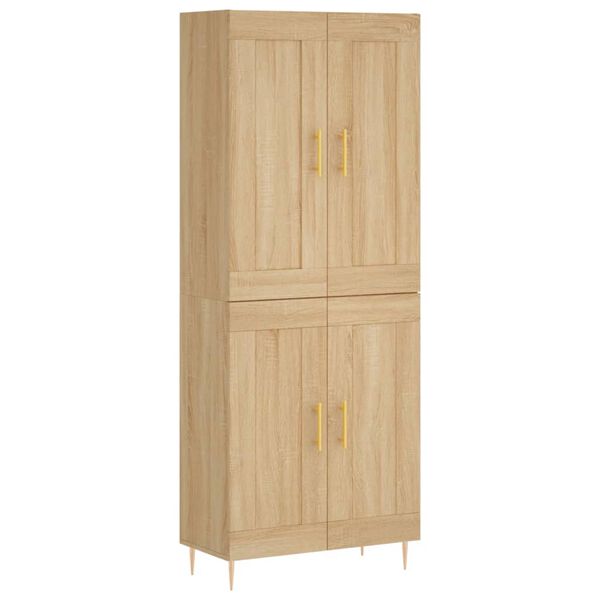 vidaXL Highboard Sonoma-Eiche 69,5x34x180 cm Holzwerkstoff