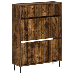 vidaXL Schuhschrank ZWOLLE 78 x 24 x 103 cm Holzwerkstoff Raucheiche