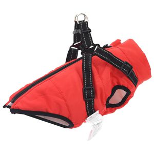 vidaXL Hundemantel Rot L32 Fleece und Polyester