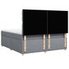 vidaXL Boxspringbett mit Matratze Hellgrau 180x200 cm Stoff