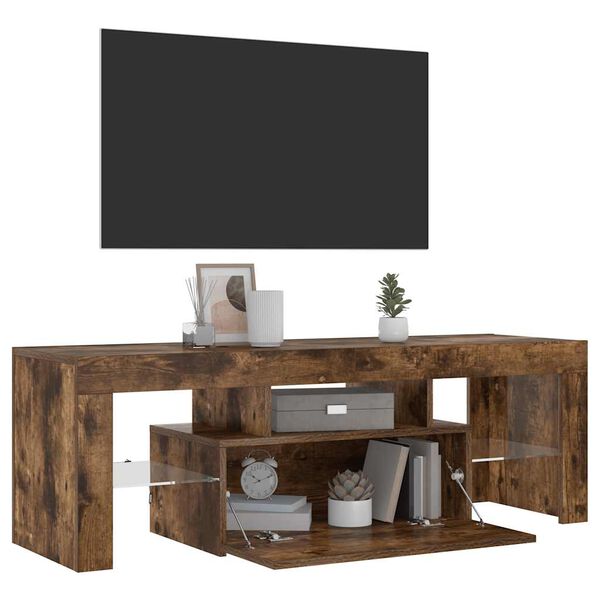 vidaXL TV-Schrank mit LED-Leuchten R&auml;uchereiche 120x35x40 cm