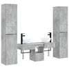 vidaXL Badezimmerm&ouml;bel-Set 5 stk. Betongrau 33 x 34,5 x 160 cm