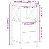 vidaXL Nachttisch Altholz-Optik 34x35,5x70 cm Holzwerkstoff