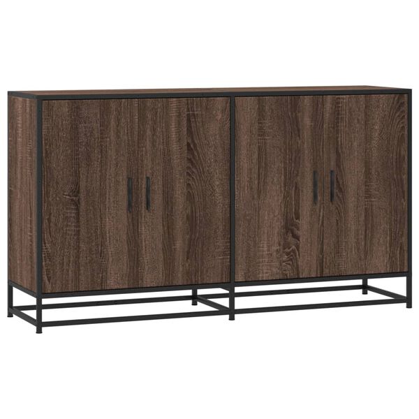 vidaXL Sideboard Braun Eichen-Optik 134x35x76 cm Holzwerkstoff