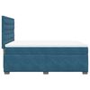 vidaXL Boxspringbett mit Matratze Blau 140x190 cm Samt
