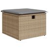 vidaXL 6-tlg. Garten-Sofagarnitur mit Kissen Beige Poly Rattan