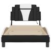 vidaXL Bettgestell "Viana" mit LED ohne Matratze Schwarz und Wei&szlig; 80x200 cm