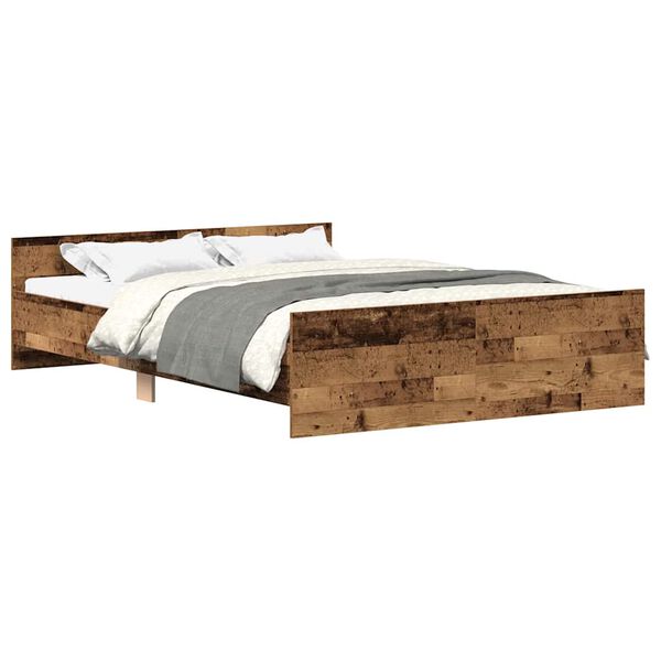 vidaXL Bettgestell ohne Matratze Altholz-Optik 150x200cm Holzwerkstoff