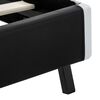 vidaXL Bettgestell mit LED Schwarz Kunstleder 160x200 cm