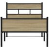 vidaXL Bettgestell ohne Matratze Sonoma-Eiche 90x200 cm Holzwerkstoff