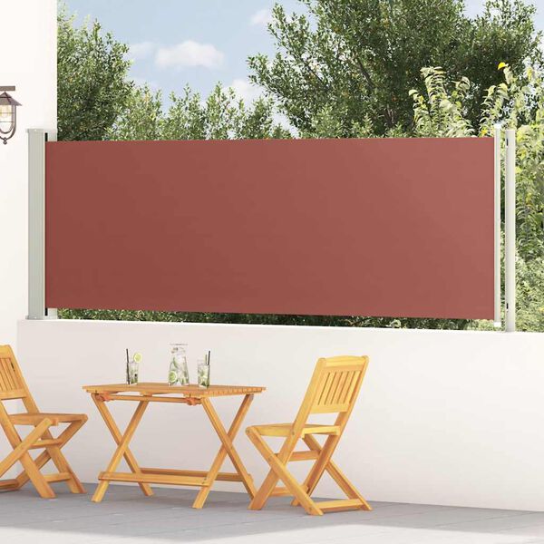 vidaXL Seitenmarkise Ausziehbar 117x600 cm Braun