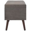 vidaXL Hocker mit Stauraum 3 Stk. Grau Samt