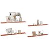 vidaXL Wandregal mit Regal 4 pcs Rot 115 x 9 x 3 cm Holzwerkstoff