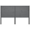 vidaXL Kopfteil Grau 126x4x100 cm Massivholz Kiefer