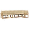 vidaXL Outdoor-Sofagarnitur mit Kissen 6 pcs Wei&szlig; und Beige